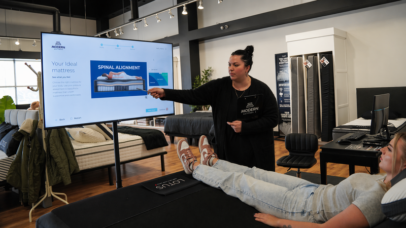 Modern Mattress Discovery showroom — start your post-holiday sleep recovery here