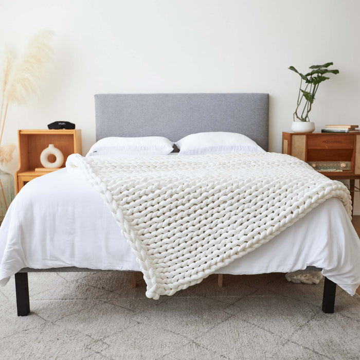 HUSH Chunky Knit Cotton Blanket