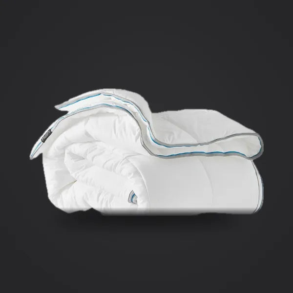 A folded duvet