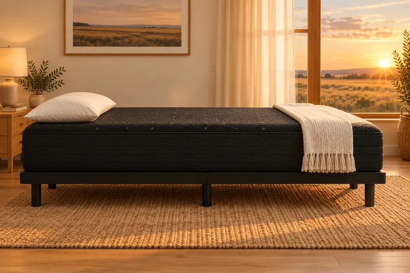 A mattress on an adjustable base flat