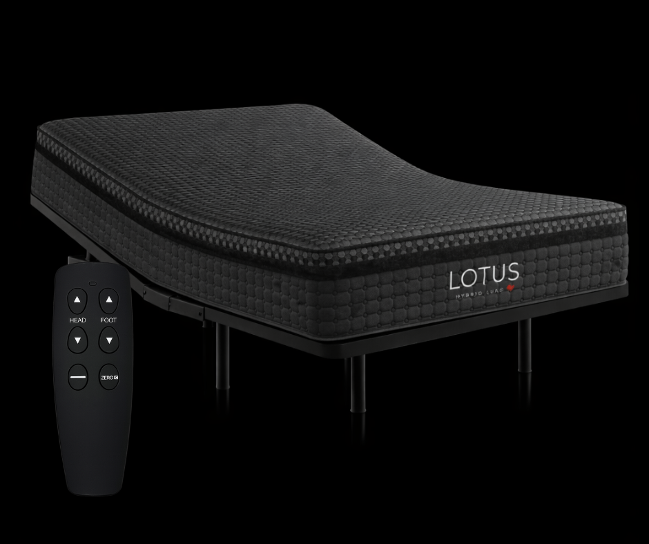 Hybrid Luxe mattress on an Essentials base at Modern Mattress Saskatchewan