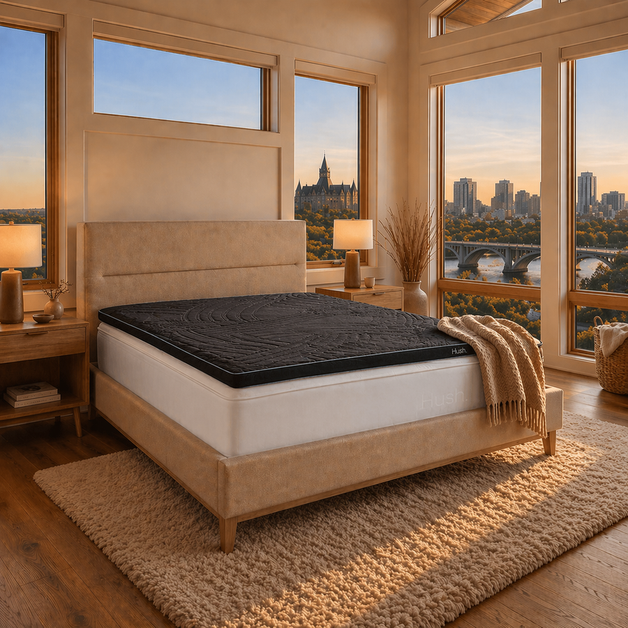 HUSH Graphite Mattress Topper by Hush | Modern Mattress Saskatchewan