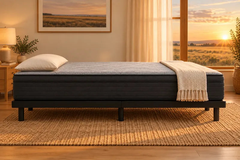 A mattress on an adjustable base flat