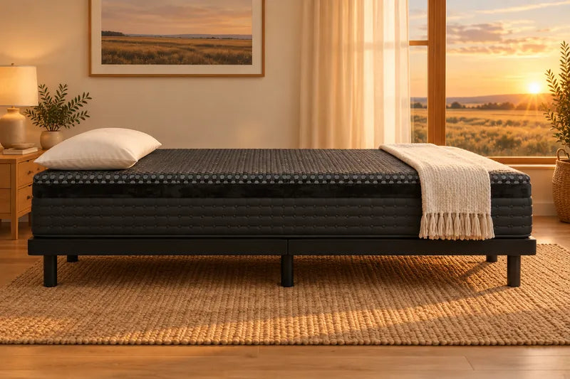 A mattress on an adjustable base flat