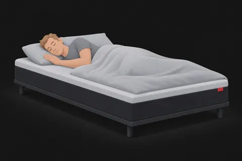 A man asleep on his side